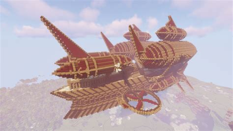Air Battleship Red Sky Minecraft Map