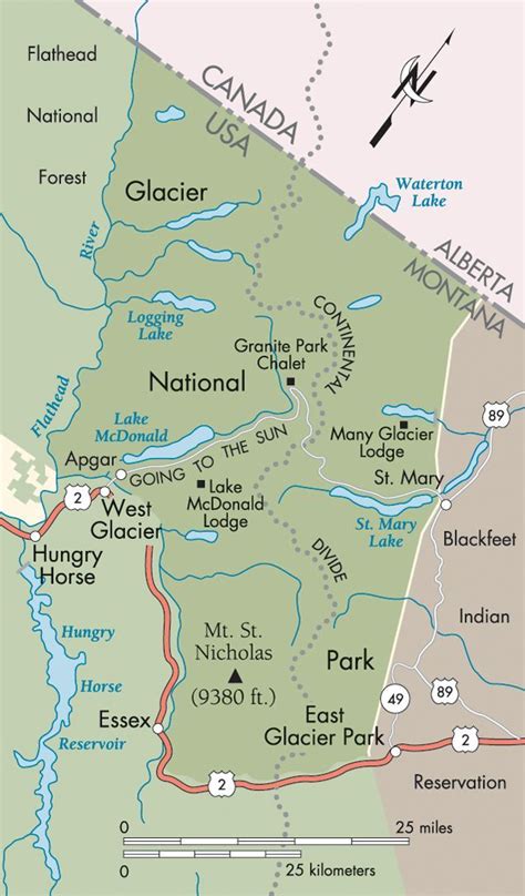 Planning to visit glacier national park soon? The Great Northern: Glacier National Park map | Glacier ...