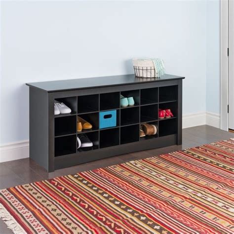Whatever you're shopping for, we've got it. 18 Cubby Shoe Storage Bench in Black - BSS-4824