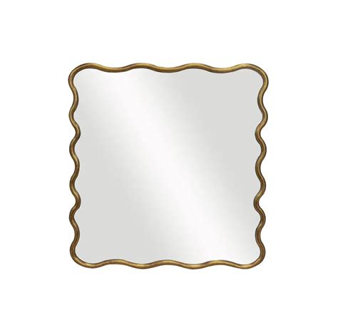 Amelia Square Gold Wall Mirror 101cm X 101cm By Luxe Mirrors Style
