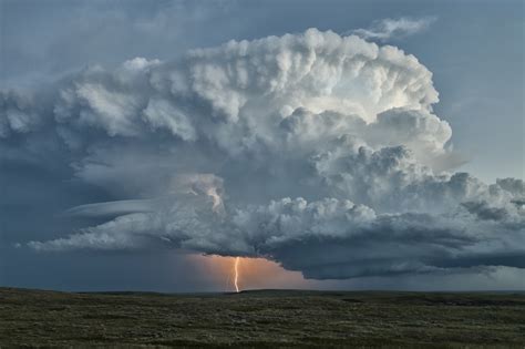 Nature Landscape Clouds Lightning Storm Sky Field Plains