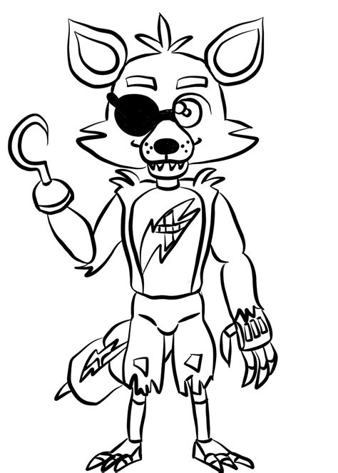 Fnaf Foxy Coloring Page Colouringpages