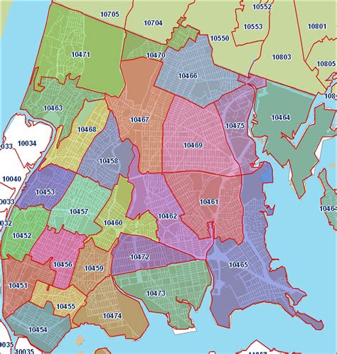 34 Bronx Ny Zip Code Map Maps Database Source