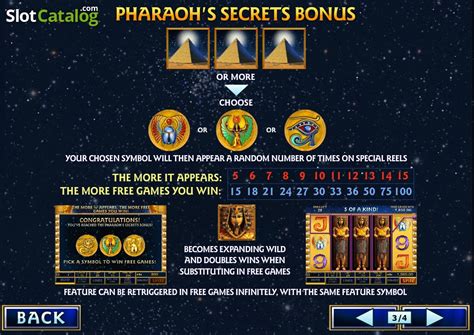 pharaoh s secrets slot free demo and game review dec 2023