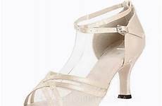 dance latin heels shoes sandals ankle strap satin women loading jjshouse