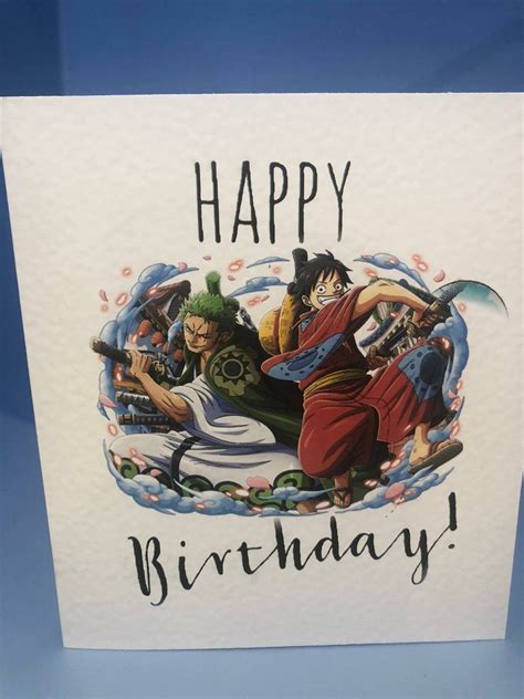 Birthday Card Manga Anime Inspired Etsy