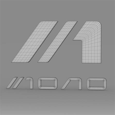 Mono Logo 3d Models In Parts Of Auto 3dexport