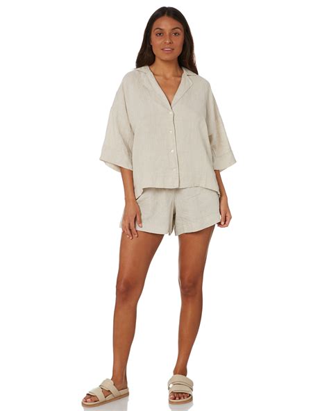 Nude Lucy Nude Linen Lounge Shirt Natural SurfStitch