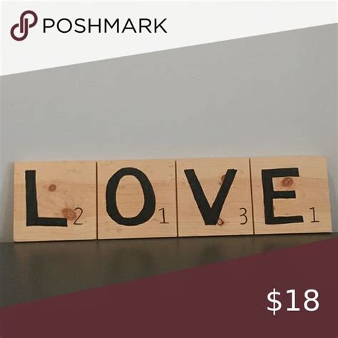 Love Scrabble Tiles Wall Sign Wall Signs Scrabble Tiles Wall Wall Tiles
