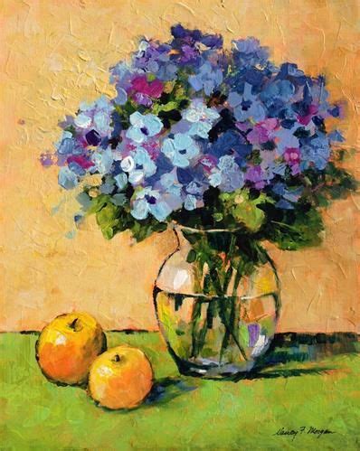 Daily Paintworks Hydrangeas With Apples Original Fine Art For