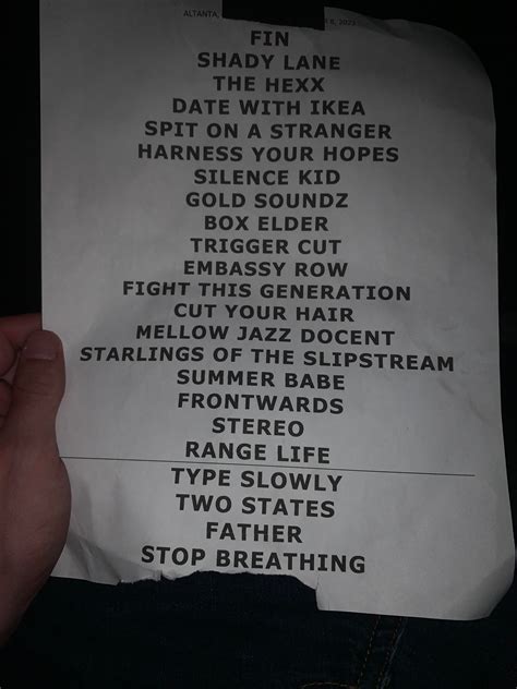 Atlanta Night One setlist 10/8 : r/pavement