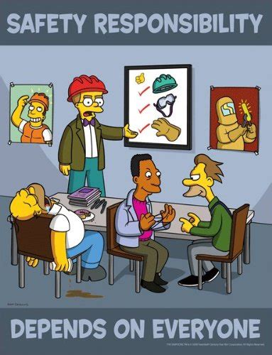 Simpsons Safety Responsibility Poster Safety Responsibility Depends