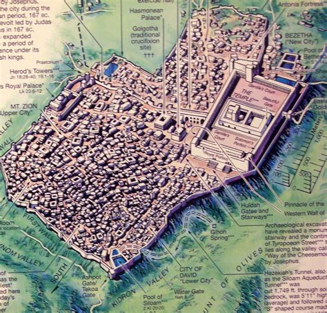 Layout Of Jerusalem In The Time Of King Herod Bible History Bible