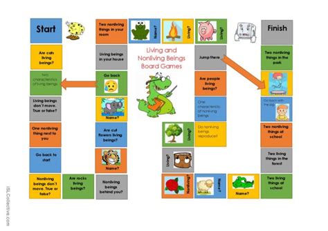 Living And Nonliving Board Game English Esl Worksheets Pdf And Doc