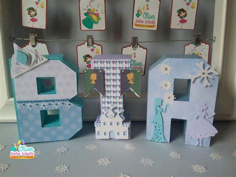 Letras Em 3d Frozen Congelante Para Bia By Oliver Festas Infantis