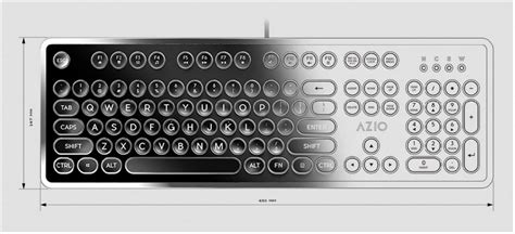 Azio Mk Retro 01 Mk Retro Usb Typewriter Inspired Mechanical Keyboard