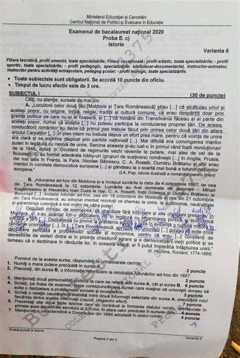 Entretiens des candidats affectés aux écoles normales supérieures (ens). Subiecte BAC Istorie 2020. Ce Au Avut De Rezolvat Elevii ...