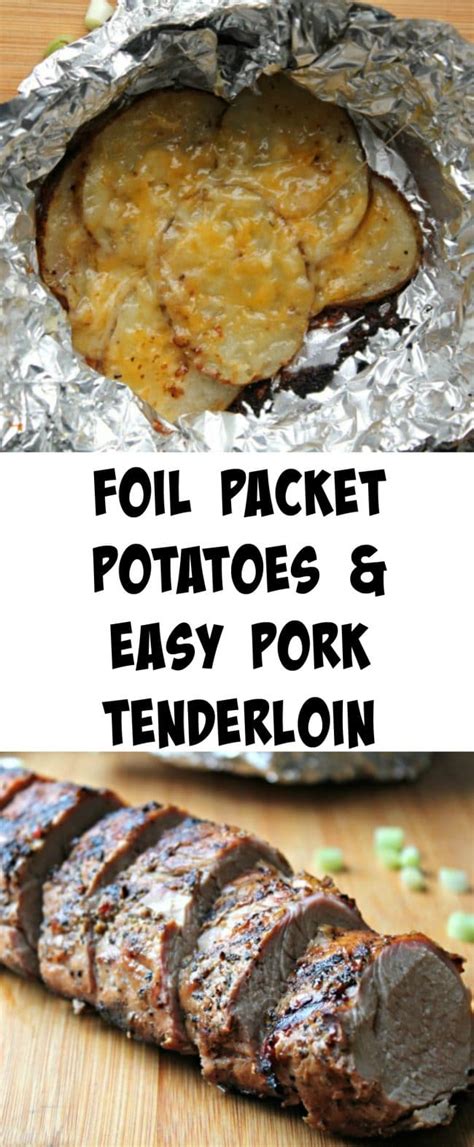 Drape a sheet of aluminum foil over to let rest for about 10 minutes and you should have close to a perfect 145 degrees once you start carving the meat. Quick and Easy Pork Tenderloin with Foil Packet Potatoes ...