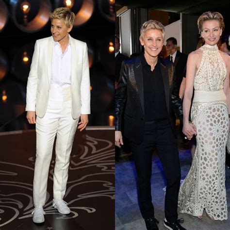 Oscars 2014 Ellen Degeneres Heads Up Saint Laurents Tuxedo Takeover Telegraph Wedding