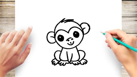 How To Draw A Monkey Step By Step For Kids Easy Cutemonkey Youtube