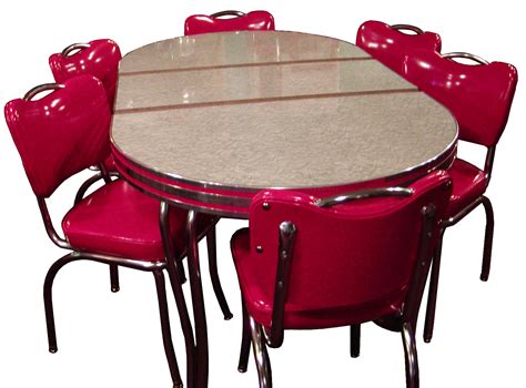 Perfect addition to a breakfast table in your vintage kitchen. Red retro kitchen table chairs - When Red Become A ...
