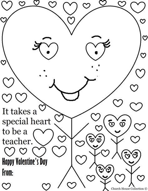 Who needs a fancy dinner for valentine's day? Church House Collection Blog: Valentine's Day Coloring Page for Teacher and Valentine's Day ...