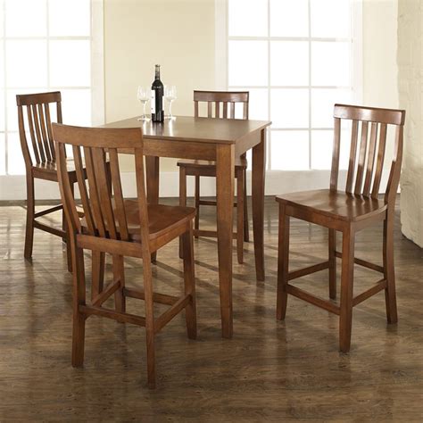 Crosley Furniture Classic Cherry Dining Set With Square Counter Table