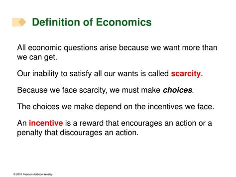 Ppt Definition Of Economics Powerpoint Presentation Free Download