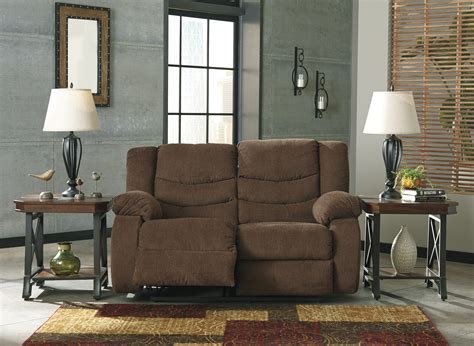 Tulen Chocolate Reclining Sofa Love - All American Furniture - Buy 4 ...