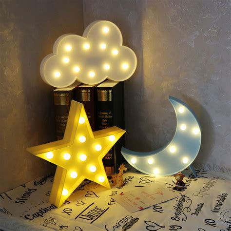 Adorable nightlight/night stand lamp for the cat lovers in your life. Vvcare BC-NL02 Led Night Light for Kids Moon Star Cloud ...