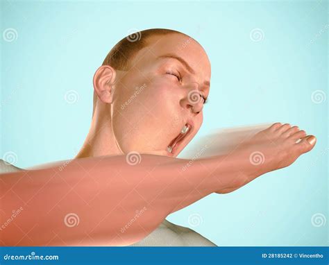 Flying Side Kick Across The Face Ouch Stock Illustration Illustration