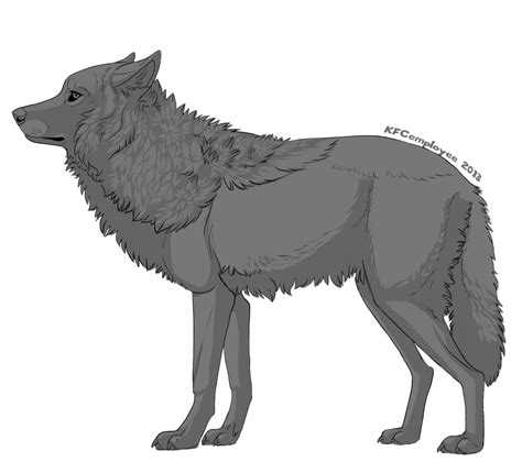 Free Shaded Wolf Lineart Psd By Chickenbusiness On Deviantart
