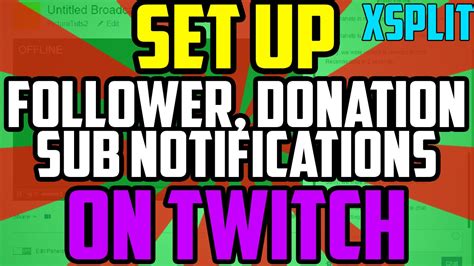 Twitch Follower Notification Donation Alert Subscriber Alert On