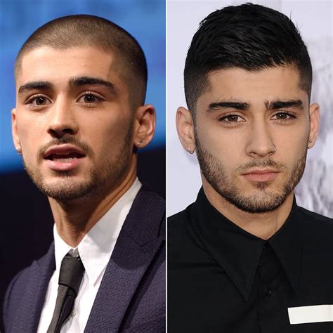 Zayn Malik Male Celebrities With Hair Vs Shaved Heads