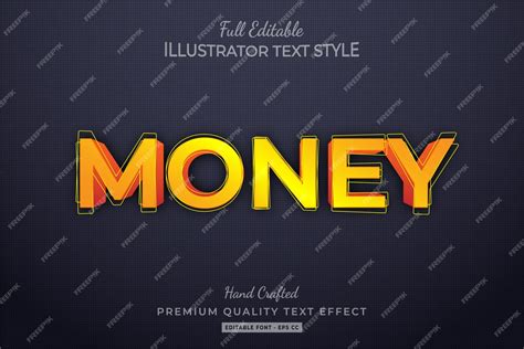 Premium Vector Money Editable Text Style Effect Premium