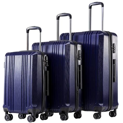 Coolife Luggage Expandable Suitcase Pcabs 3 Piece Set With Tsa Lock