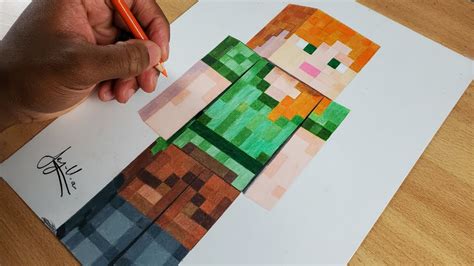 Drawing Alex From Minecraft Youtube