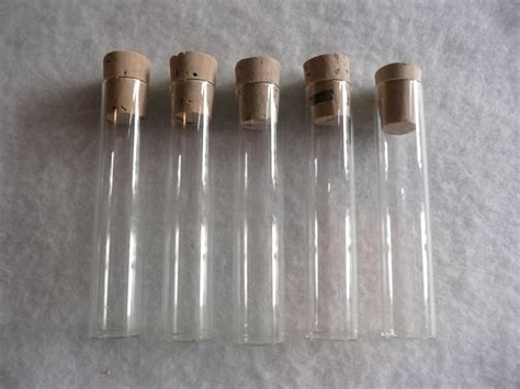 Glass Chemistry Vials With Cork Stoppers 2 7 8 5 Piece