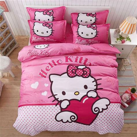 Photo collection for bedroom set including photos, mickey mouse bedroom set clubhouse, minnie mouse bedroom set and nice hello kitty bedroom set. Hello Kitty 4 pc Bed Set (With images) | Bedding set ...