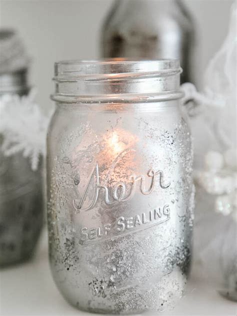 How To Make Faux Mirrored Glass Jars Story