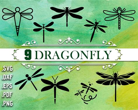 Dragonfly Svg Dragonfly Clipart Dragonfly Dragonfly Vector Etsy