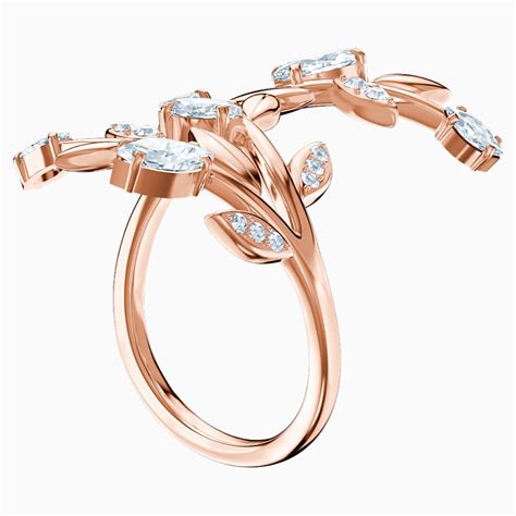Mayfly Ring White Rose Gold Tone Plated