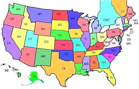 Map Quiz The States Printable Map Printable Map Of Usa