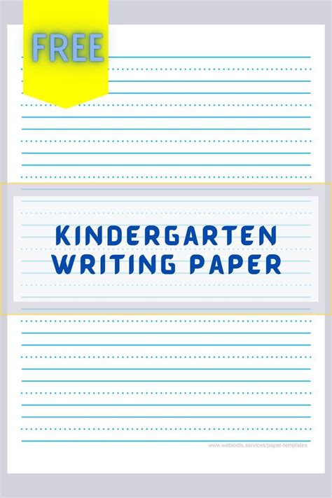 Free Printable Kindergarten Writing Paper Kindergarten Lined Paper