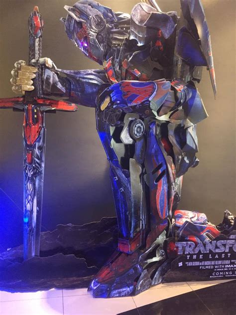 Canvas, glossy, semiglossy, matte, laminated; Transformers The Last Knight Optimus Prime display from ...