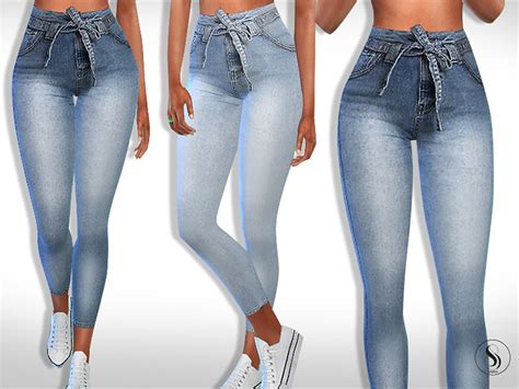 Sims 4 High Waisted Cc Jeans Shorts And Skirts To Download