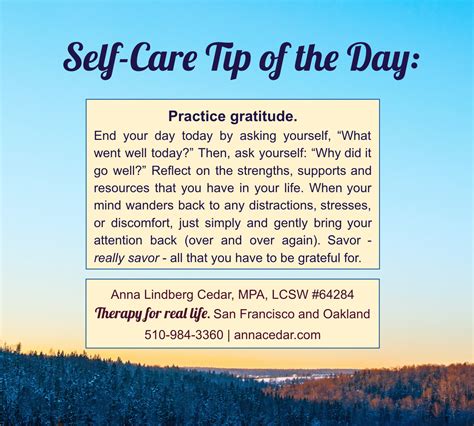 Self Care Tip Of The Day Practice Gratitude Therapy For Real Life