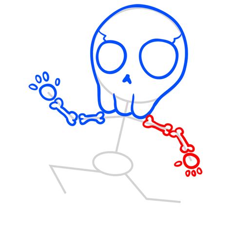 Halloween Drawings How To Draw A Skeleton Easy Step By Step