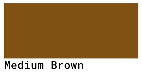Medium Brown Color Codes - The Hex, RGB and CMYK Values ...