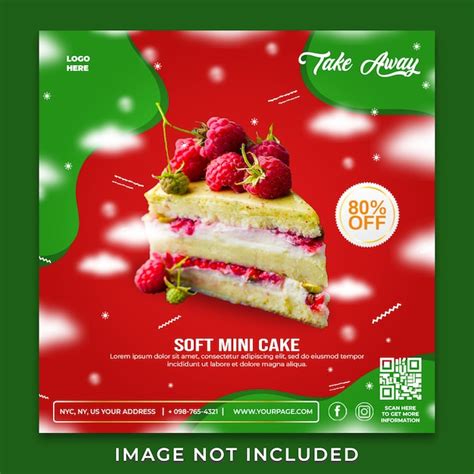 Premium Psd Delicious Cake Menu Social Media Promotion Instagram